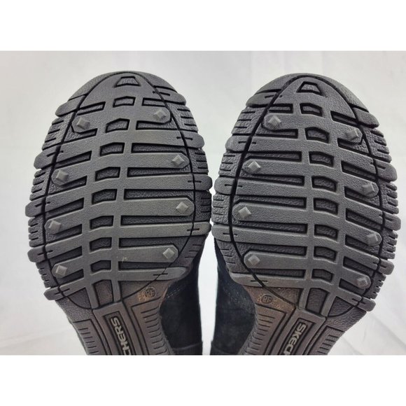 Skechers Bikers Zappiest Suede Zipper Shoes Sneakers Womens Size 6 Black 49590 - Picture 12 of 12